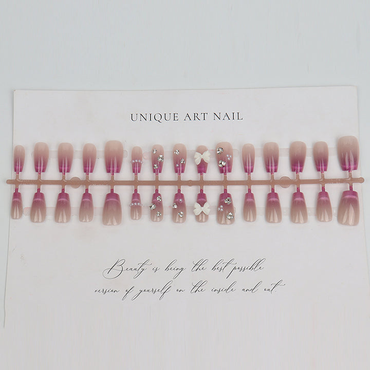 Glamorous Ombre Decorative Press-On Nail Set Bowlift