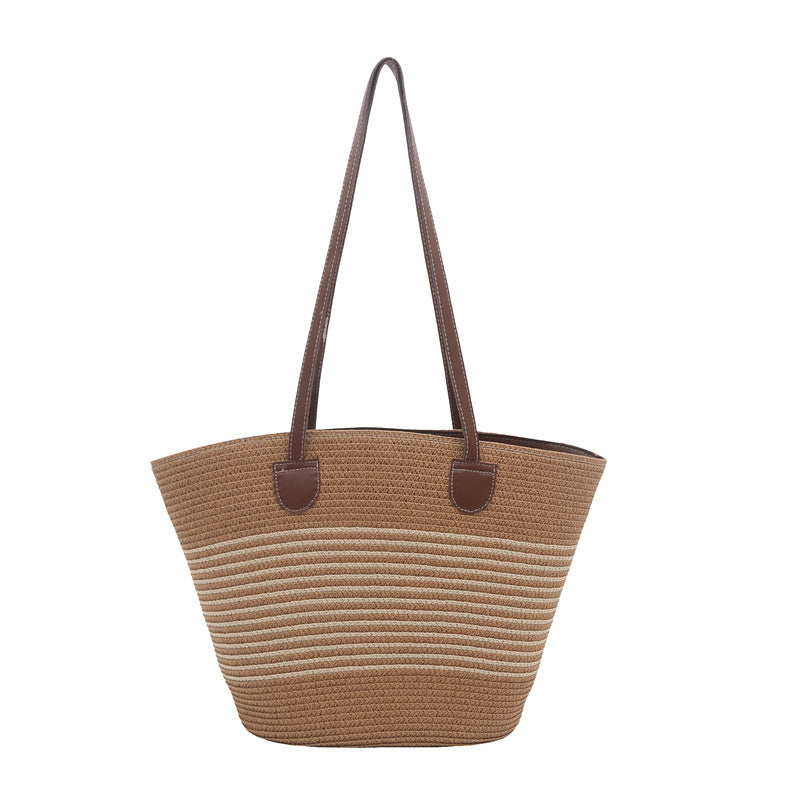 Stylish Straw Beach Tote Bag Bowlift