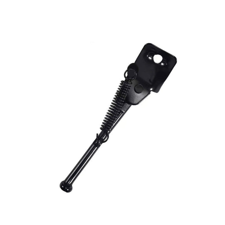 adjustable sixteen inch spring-loaded single-leg bicycle kickstand with sturdy mounting bracket Bowlift