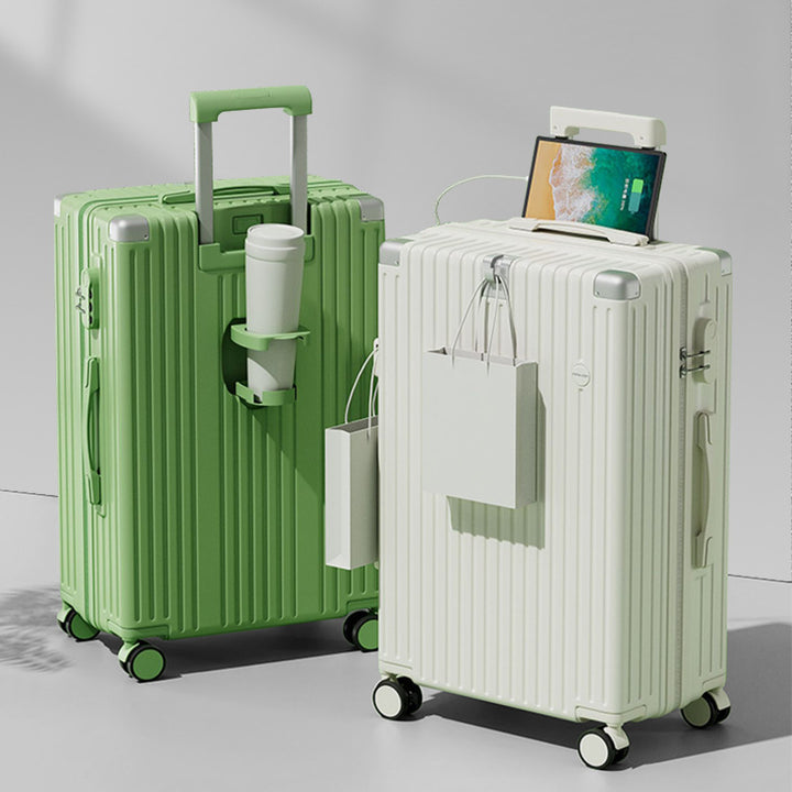 Women's Stylish Textured Spinner Luggage Bowlift
