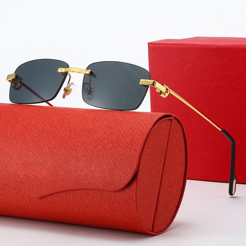 Women's fashionable rectangular sunglasses with delicate metal frame Bowlift