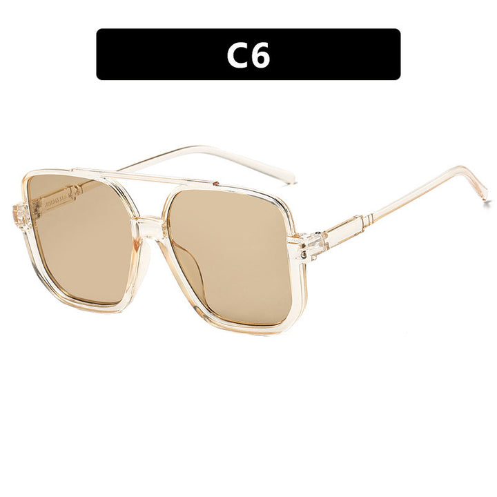 Women's trendy square sunglasses with transparent frame Bowlift
