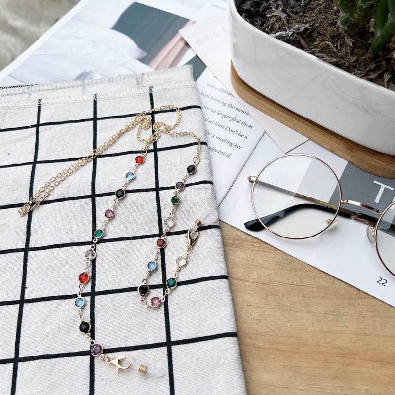 Decorative Gemstone Eyewear Chain Bowlift