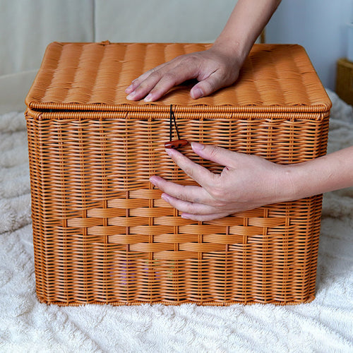 Stylish Woven Storage Chest Bowlift