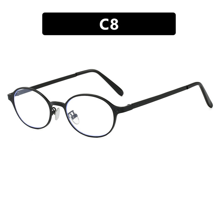 Women's round glasses with a delicate metal frame and comfortable nose pads Bowlift