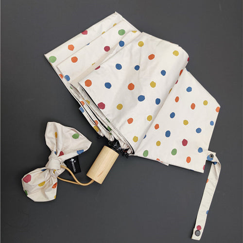 Women's Folding Umbrella with Colorful Polka Dot Design Bowlift