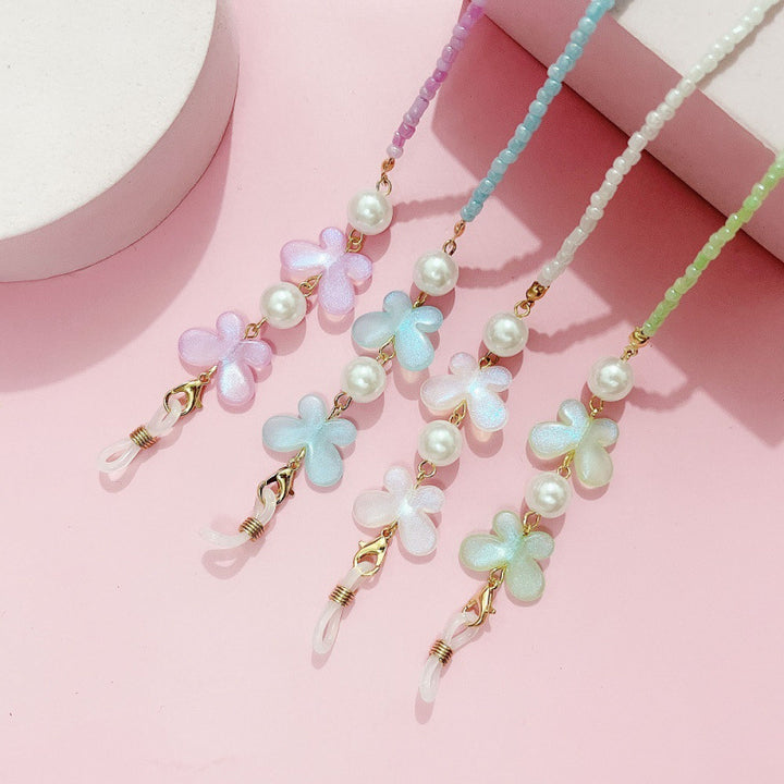 Floral Beaded Eyewear Chain Bowlift