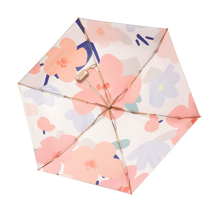 Ladies compact folding umbrella with innovative carrying system Bowlift