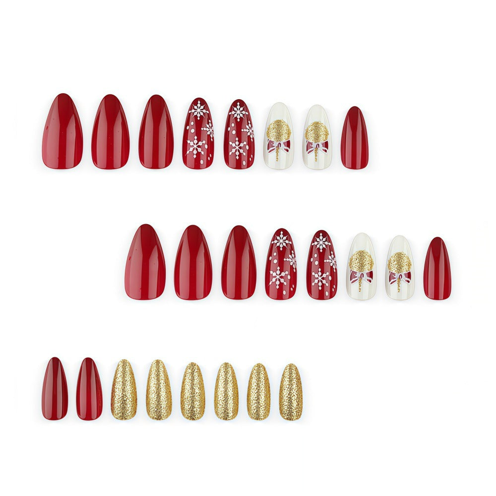 Artificial Nails in Festive Christmas Design Bowlift 1787298788