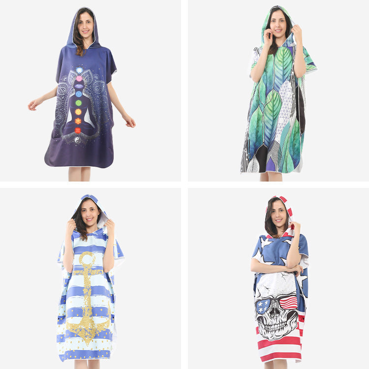 Beach dress with tropical print Bowlift