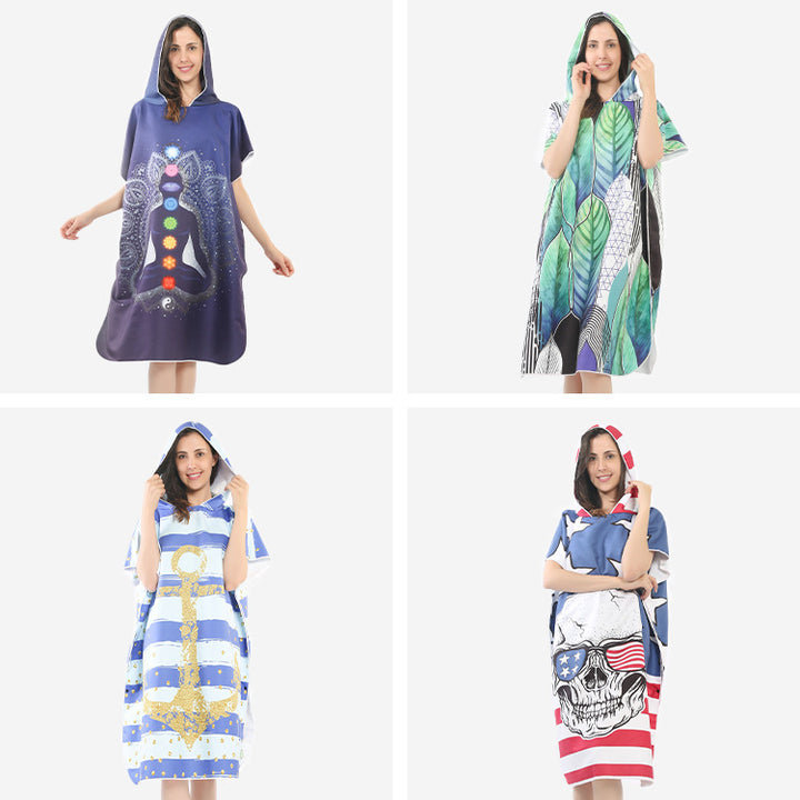 Beach dress with tropical print Bowlift