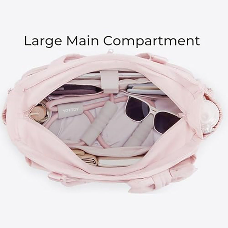 Practical tote bag with retractable shoulder strap and fashionable bow Bowlift