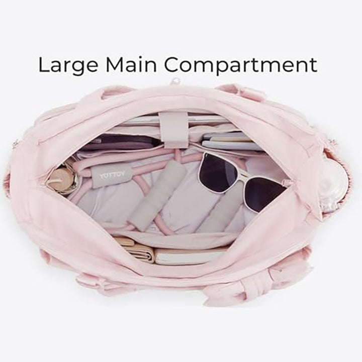 Practical tote bag with retractable shoulder strap and fashionable bow Bowlift