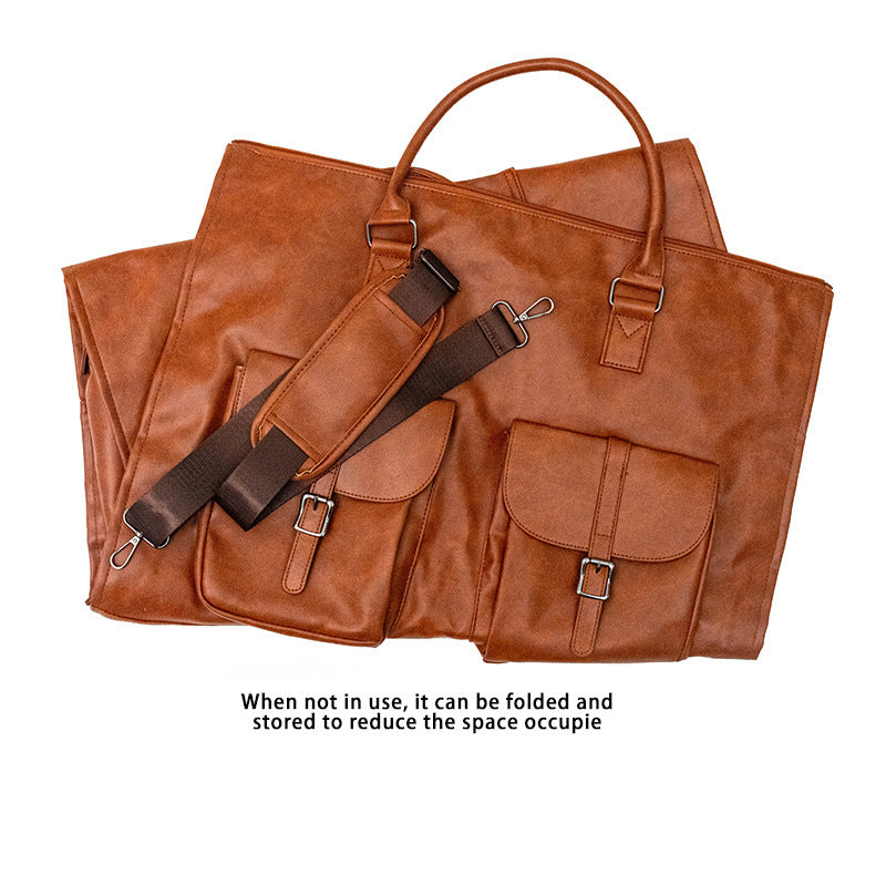Stylish Leather Travel Duffel Bag Bowlift
