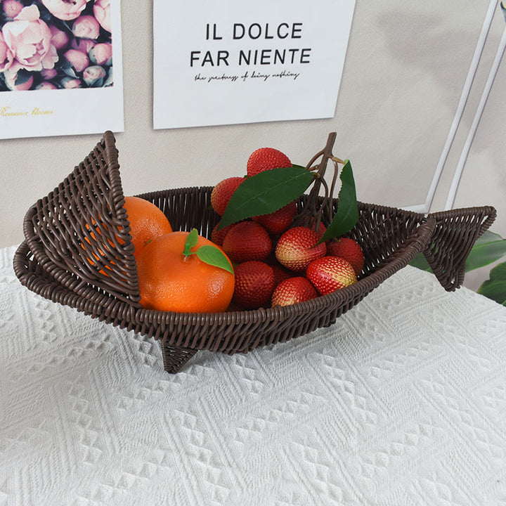 Decorative Fish-Shaped Storage Basket Bowlift