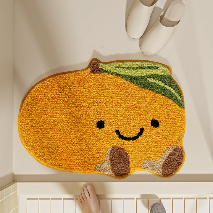 Unisex Cute Citrus Fruit Design Bath Mat Bowlift
