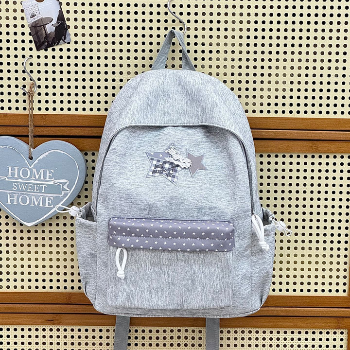 Stylish Star-Embellished Backpack Bowlift
