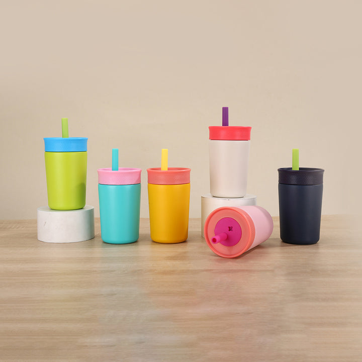 Ladies Insulated Drinking Bottle with Silicone Lid and Straw Bowlift