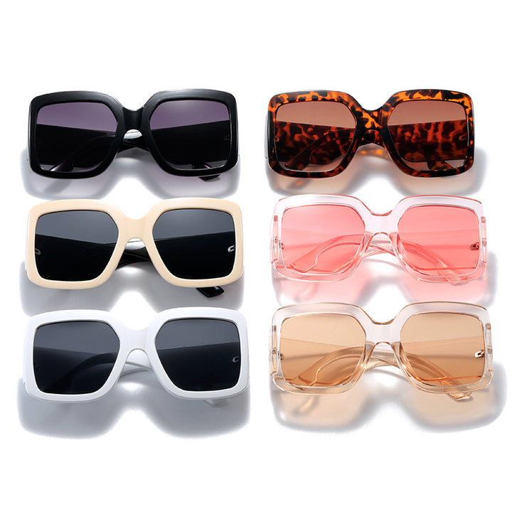 Women modern square sunglasses with mirror lenses Bowlift