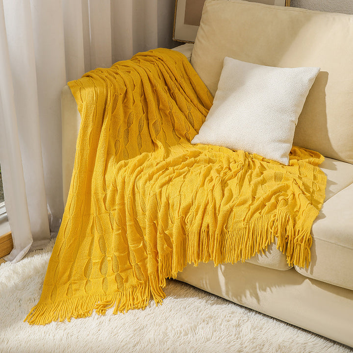 Knitted Cozy Throw Blanket