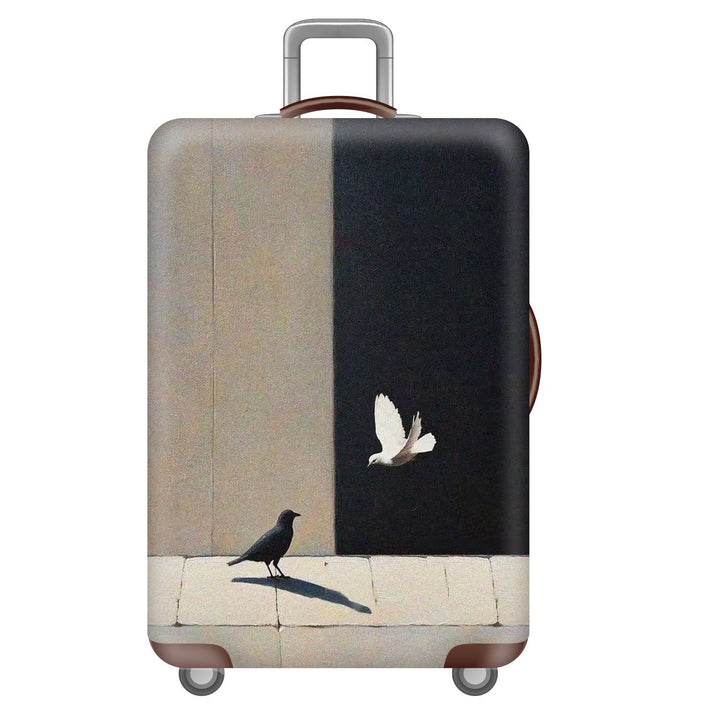 Unisex nano elastic suitcase cover with starry sky city motif, stretch protective cover for trolley luggage Bowlift