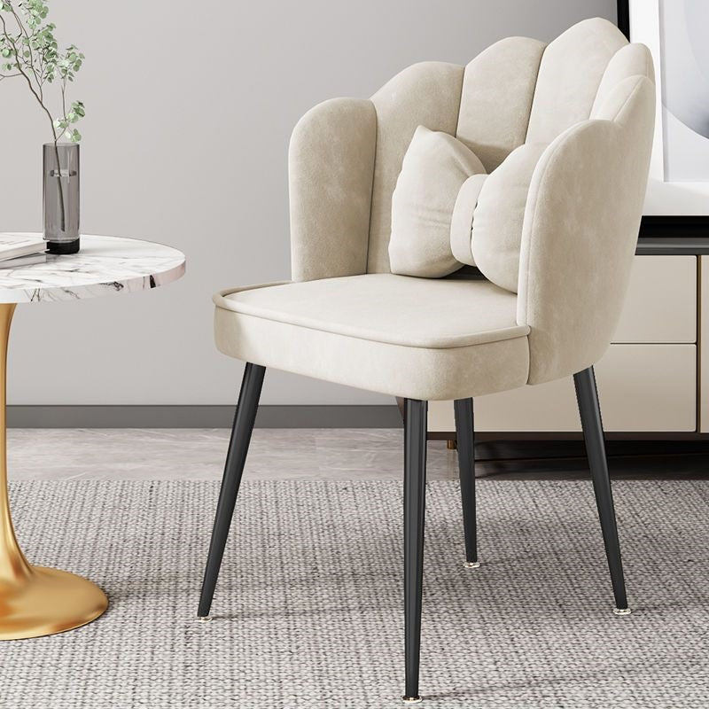 Modern Accent Chair with Gold Legs Bowlift