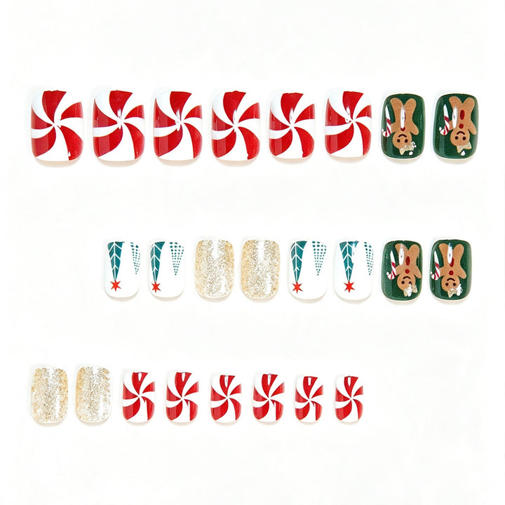Decorative Holiday-Themed Press-On Nails Bowlift