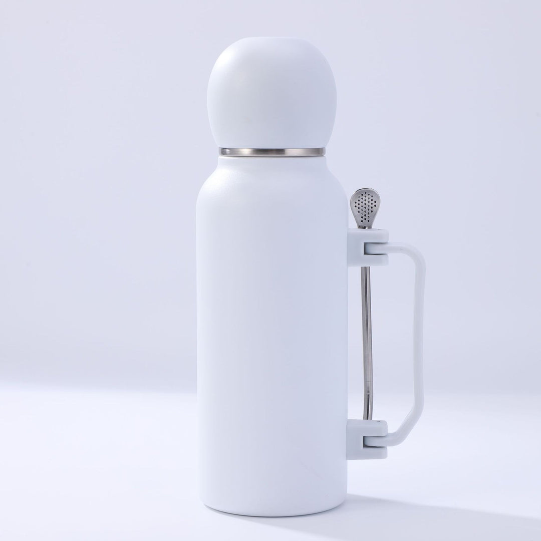 Women practical insulated bottle with integrated tea strainer Bowlift