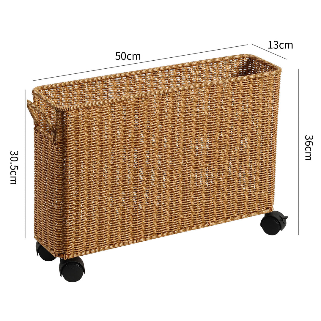 Multi-Functional Woven Storage Cart with Wheels Bowlift