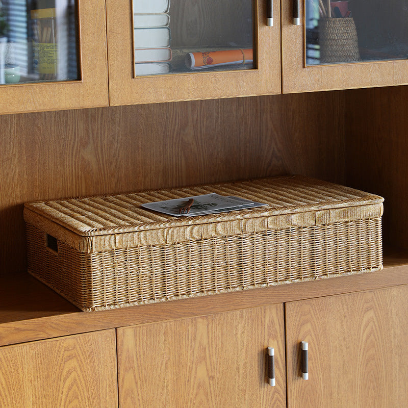 Large Rectangular Woven Storage Chest Bowlift