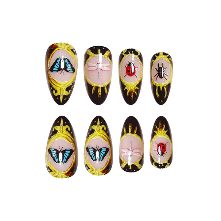 Artistic Insect-Themed Press-On Nails Bowlift