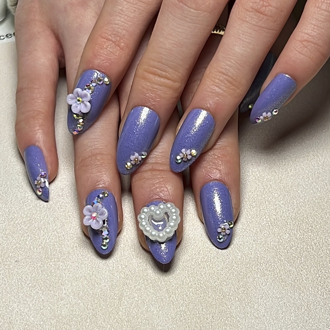 Artistic Nail Art with Floral Decorations Bowlift