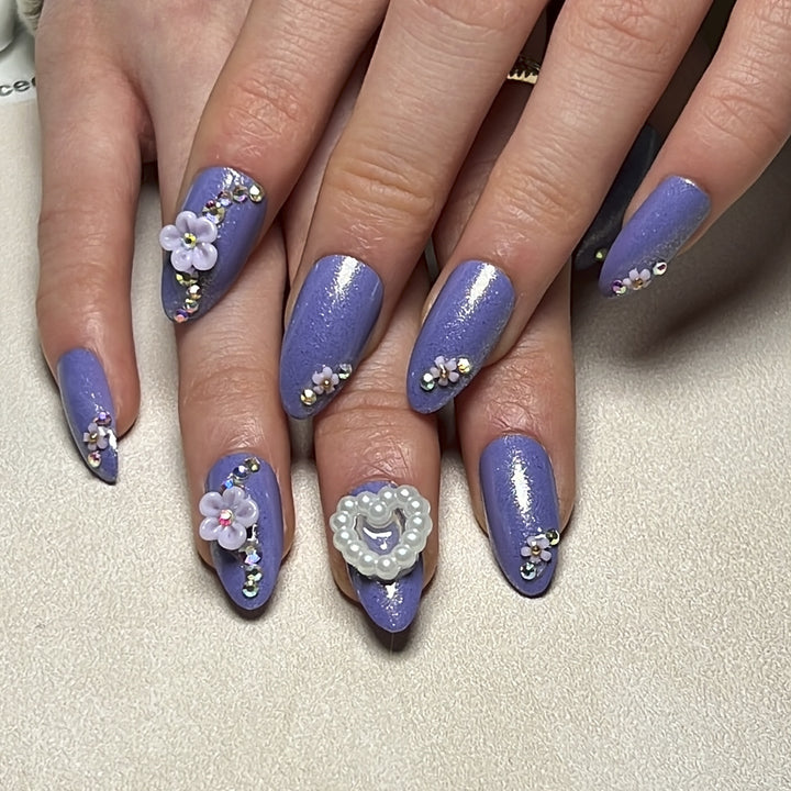 Artistic Nail Art with Floral Decorations Bowlift