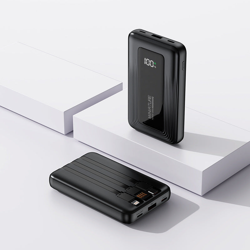 Portable power bank with digital capacity display and two USB ports Bowlift