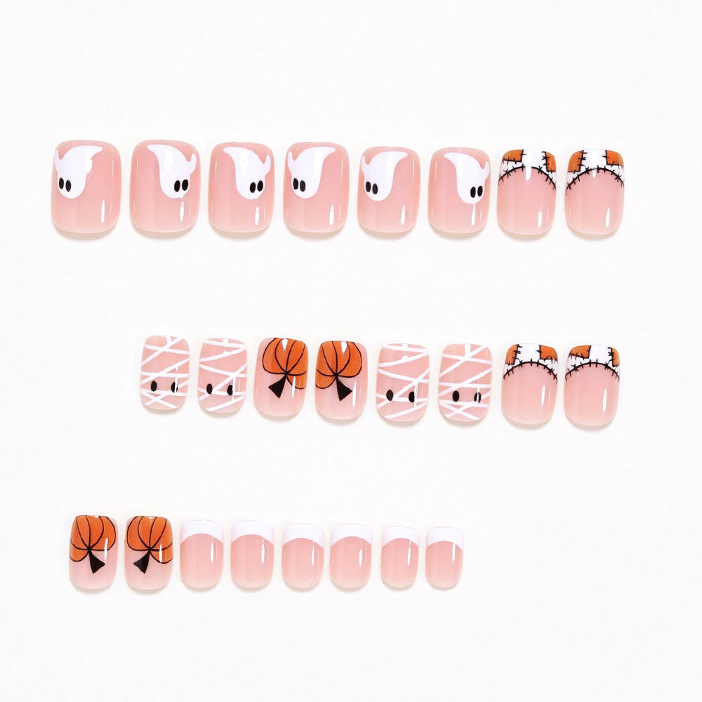 Halloween-Themed Press-On Nail Art Bowlift