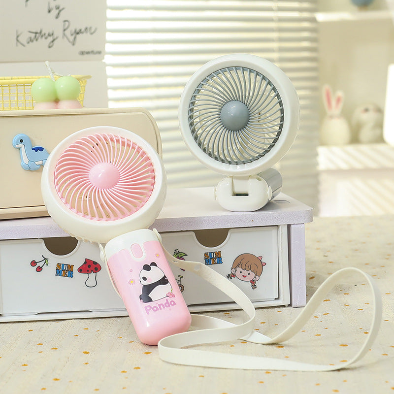 Women's Portable Mini Fan with Animal Patterns Bowlift