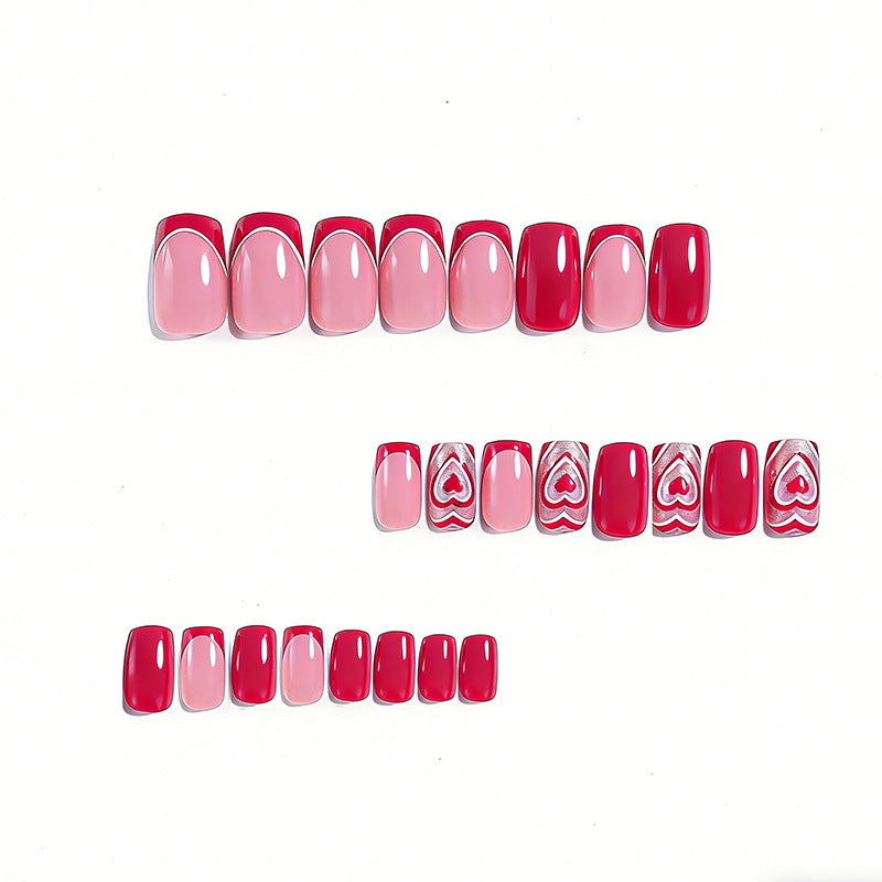 Heart-Embellished Nail Art Bowlift