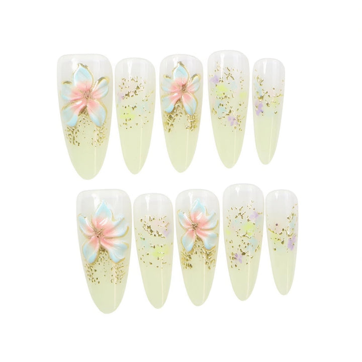 Floral Design Nail Art Bowlift