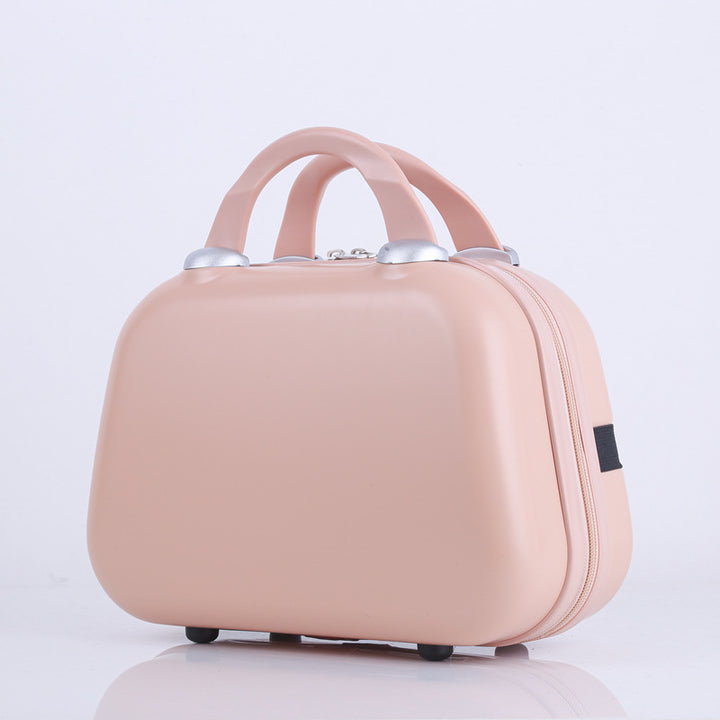 compact hard-shell travel cosmetic vanity case with dual top handles and secure zipper closure Bowlift