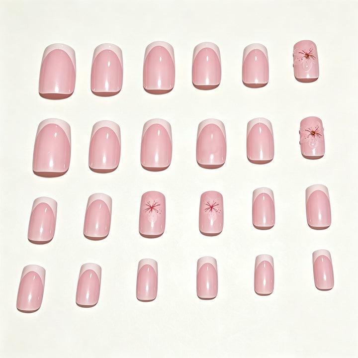 Floral Design Press-On Nail Tips Bowlift