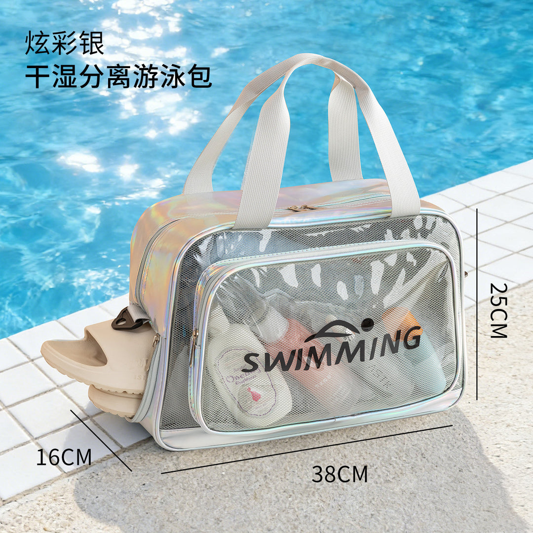 Transparent Swim Bag With Separate Wet Compartment Bowlift