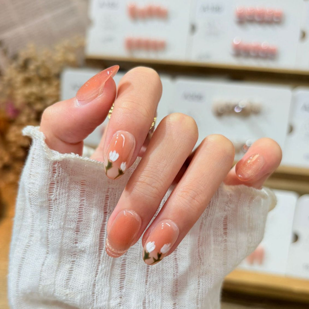 Floral Nail Art Press-On Nails Bowlift