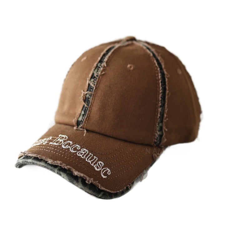 Men's Distressed Vintage-Inspired Baseball Cap Bowlift