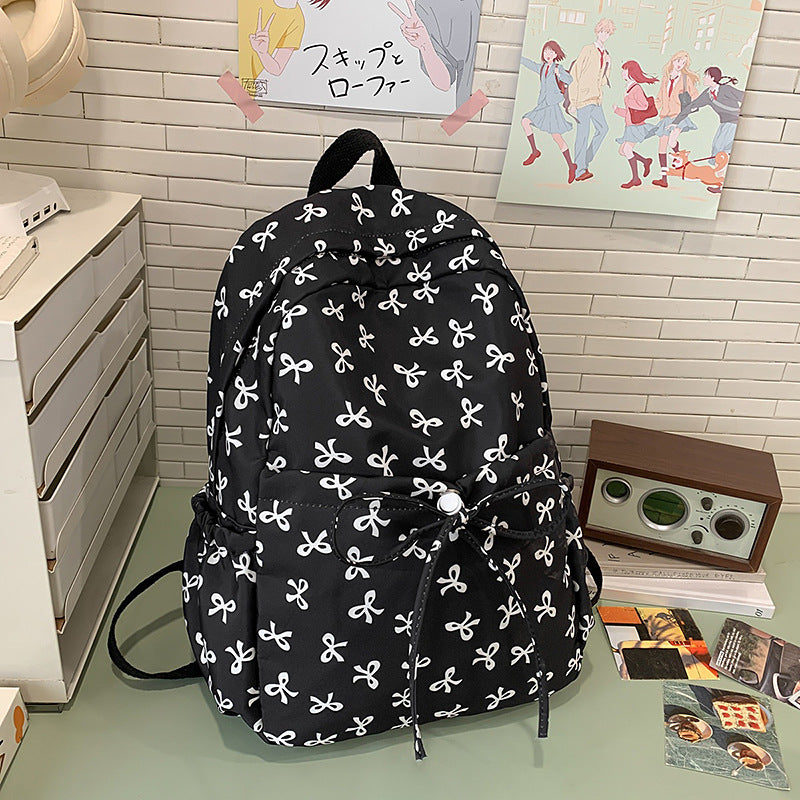 Cute Bow Patterned Backpack
