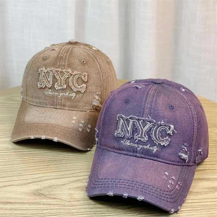 Women's Distressed Fashion Baseball Cap Bowlift