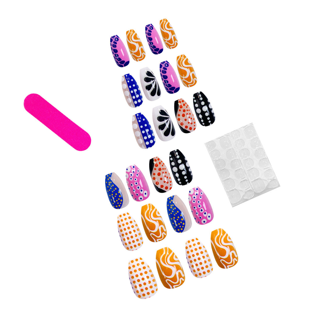 Creative nail art with various patterns Bowlift