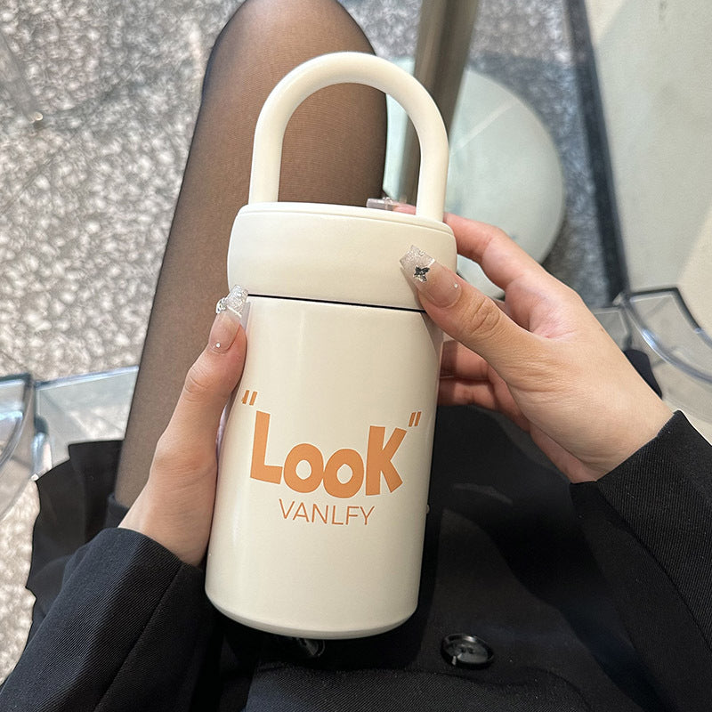 Women's Insulated Drinking Container with Practical Carrying Handle Bowlift