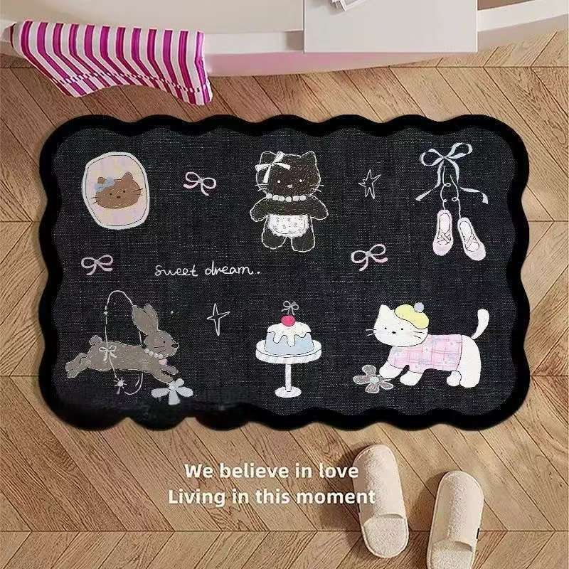 Playful Cartoon-Themed Bath Rug