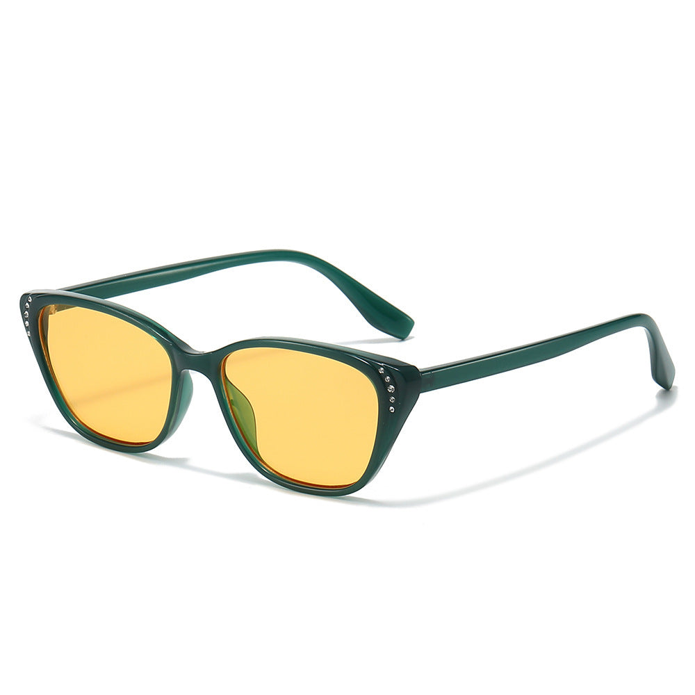 Statement Cat-Eye Sunglasses with Rhinestone Accents Bowlift