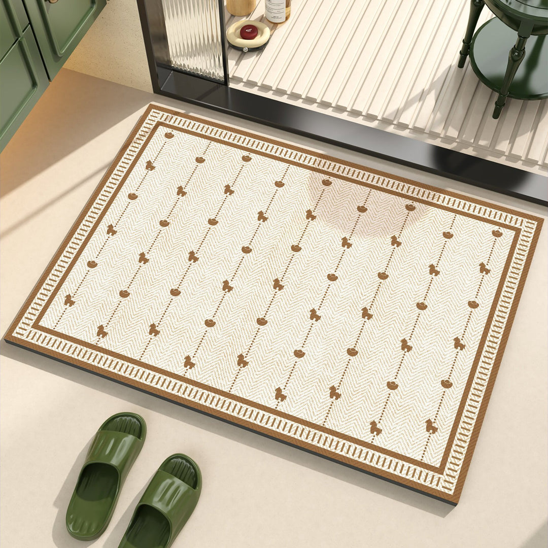 Playful dog-themed bath mat